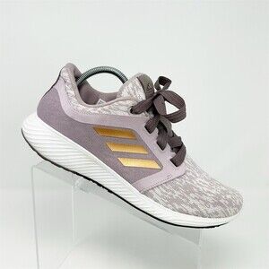 adidas Edge Lux 3 Women's Running Shoes Purple Mauve Gold Stripes Lace Up 11